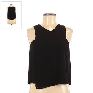 Sleeveless black blouse